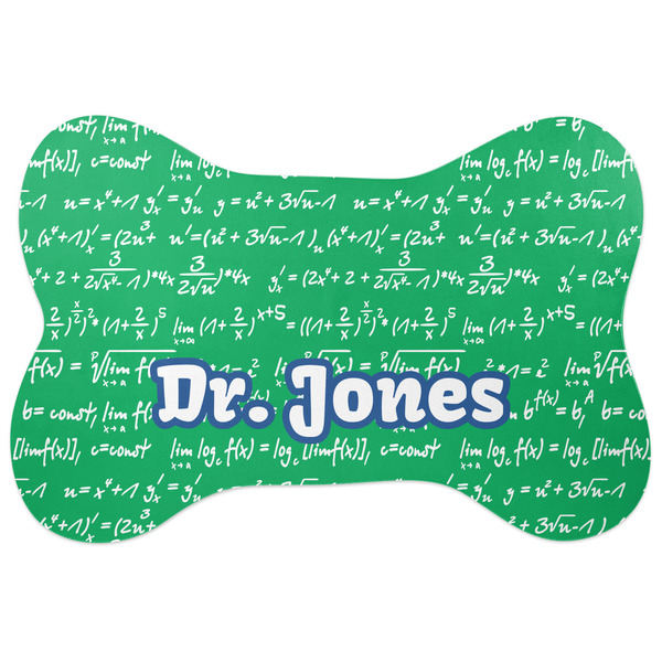 Custom Equations Bone Shaped Dog Food Mat (Large) (Personalized)