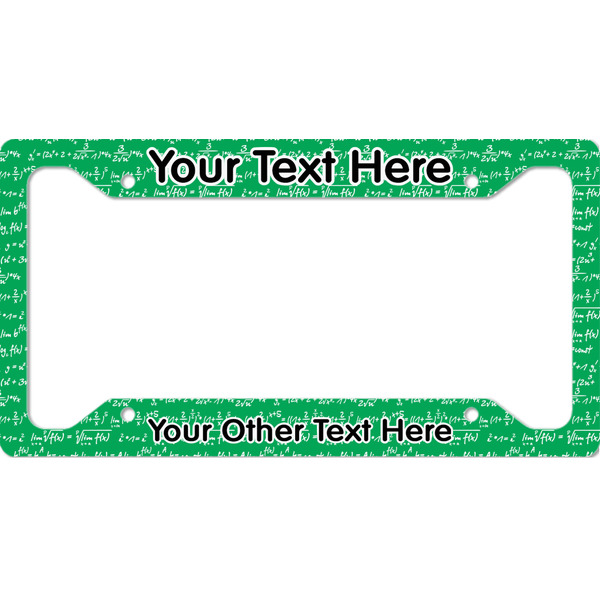 Custom Equations License Plate Frame - Style A (Personalized)