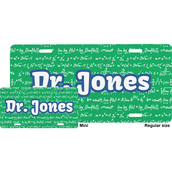 Equations License Plate (Sizes)