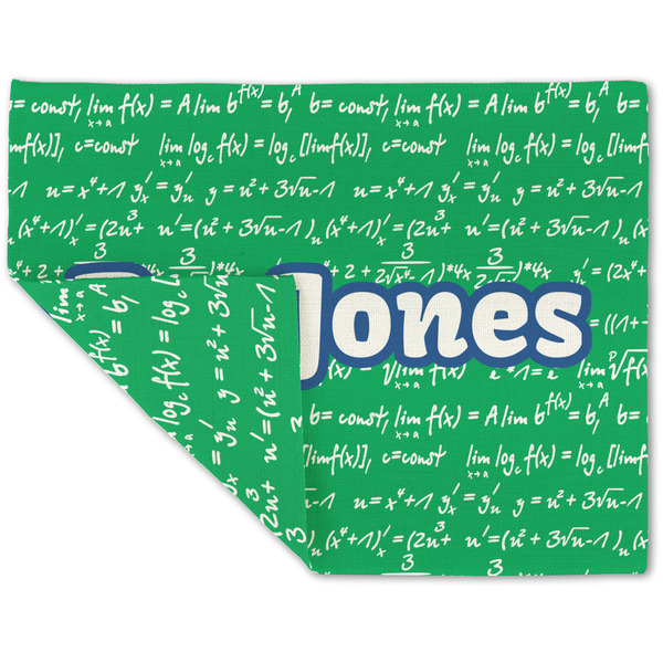 Custom Equations Double-Sided Linen Placemat - Single w/ Name or Text