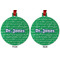 Equations Metal Ball Ornament - Front and Back