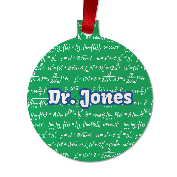 Custom Equations Metal Ball Ornament - Double Sided w/ Name or Text