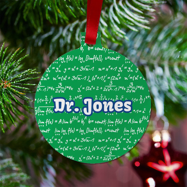 Equations Metal Ball Ornament - Lifestyle