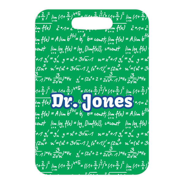 Equations Metal Luggage Tag - Front Without Strap