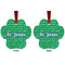 Equations Metal Paw Ornament - Front and Back