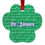 Equations Metal Paw Ornament - Double Sided w/ Name or Text