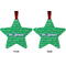 Equations Metal Star Ornament - Front and Back