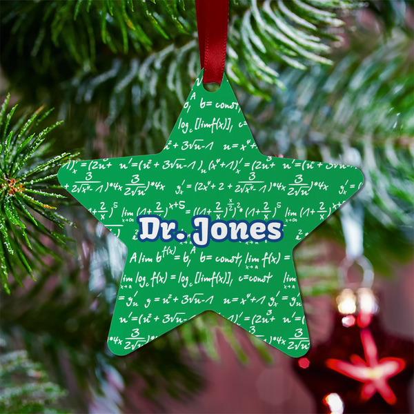 Equations Metal Star Ornament - Lifestyle
