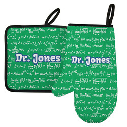 Equations Left Oven Mitt & Pot Holder Set w/ Name or Text