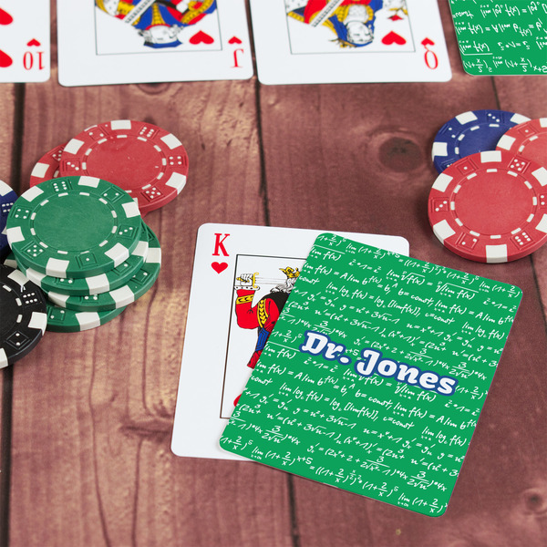Equations On Table with Poker Chips