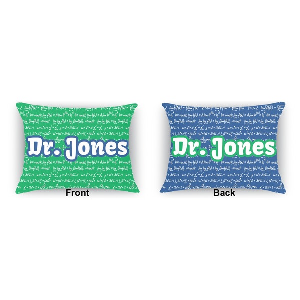 Equations  Outdoor Rectangular Throw Pillow (Front and Back)
