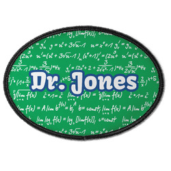 Equations Iron On Oval Patch w/ Name or Text