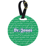 Equations Plastic Luggage Tag - Round (Personalized)