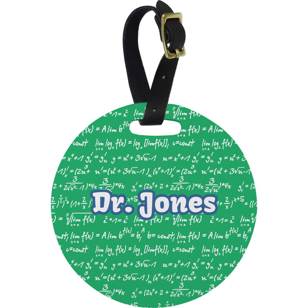 Custom Equations Plastic Luggage Tag - Round (Personalized)