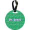 Equations Personalized Round Luggage Tag