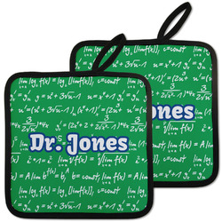 Equations Pot Holders - Set of 2 w/ Name or Text