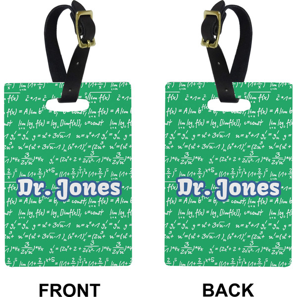 Equations Rectangle Luggage Tag (Front + Back)