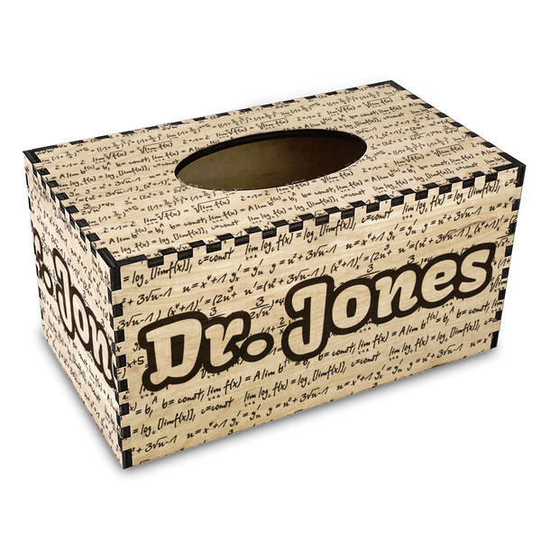 Custom Equations Wood Tissue Box Cover - Rectangle (Personalized)