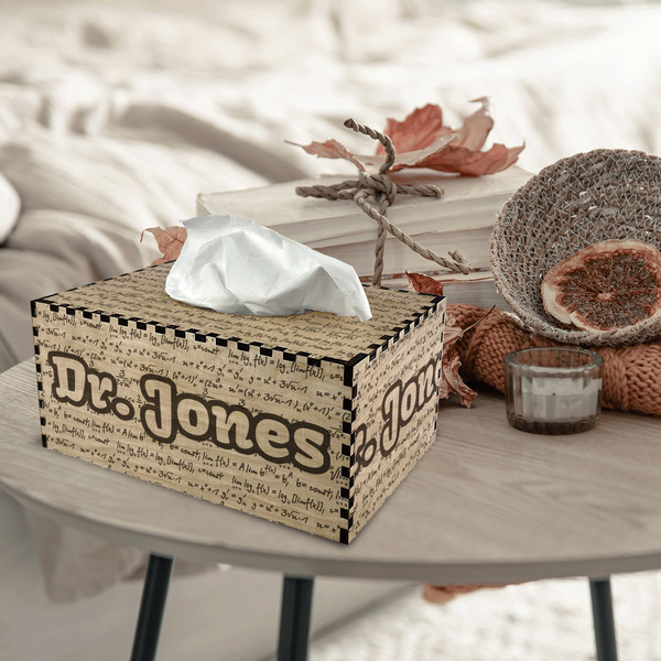 Equations Rectangle Tissue Box Covers - Wood - In Context