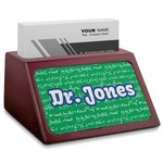 Equations Red Mahogany Business Card Holder (Personalized)