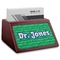 Equations Red Mahogany Business Card Holder - Angle