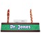 Equations Red Mahogany Nameplates with Business Card Holder - Straight