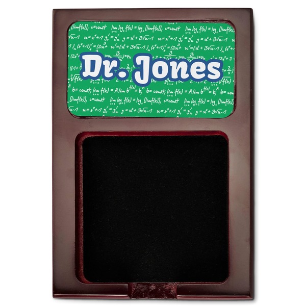Equations Red Mahogany Sticky Note Holder - Flat