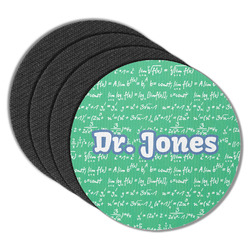 Equations Round Rubber Backed Coasters - Set of 4 (Personalized)