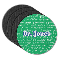 Equations Round Rubber Backed Coasters - Set of 4 (Personalized)