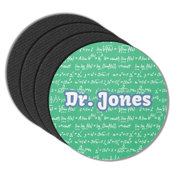 Custom Equations Round Rubber Backed Coasters - Set of 4 (Personalized)