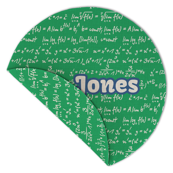 Equations Round Linen Placemats - Front (folded corner double sided)