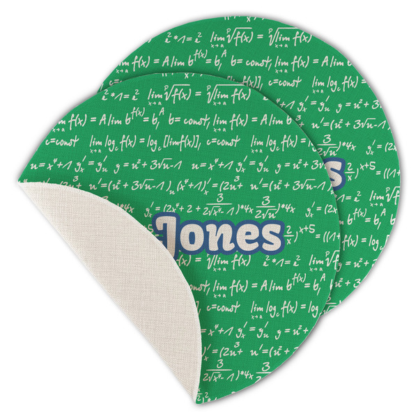 Equations Round Linen Placemats - MAIN (Single Sided)