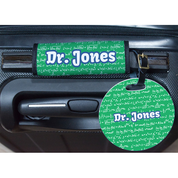 Equations Round Luggage Tag & Handle Wrap - In Context