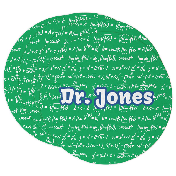 Custom Equations Round Paper Coasters w/ Name or Text