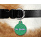 Equations Round Pet Tag on Collar & Dog