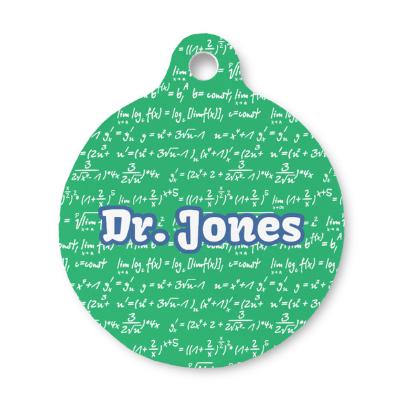 Custom Equations Round Pet ID Tag - Small (Personalized)