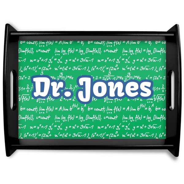 Custom Equations Black Wooden Tray - Large (Personalized)