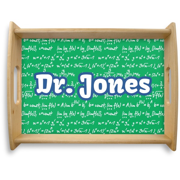 Custom Equations Natural Wooden Tray - Large (Personalized)