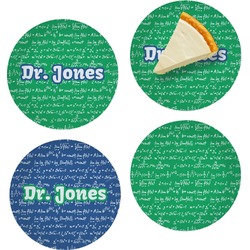 Equations Set of 4 Glass Appetizer / Dessert Plate 8" (Personalized)
