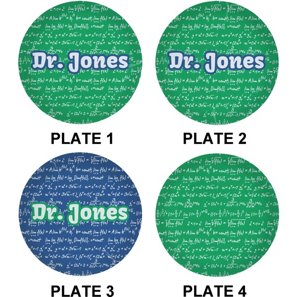Equations Set of Lunch / Dinner Plates (Approval)