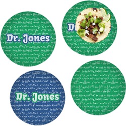 Equations Set of 4 Glass Lunch / Dinner Plate 10" (Personalized)