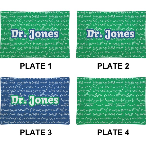 Equations Set of Rectangular Appetizer / Dessert Plates (Approval)