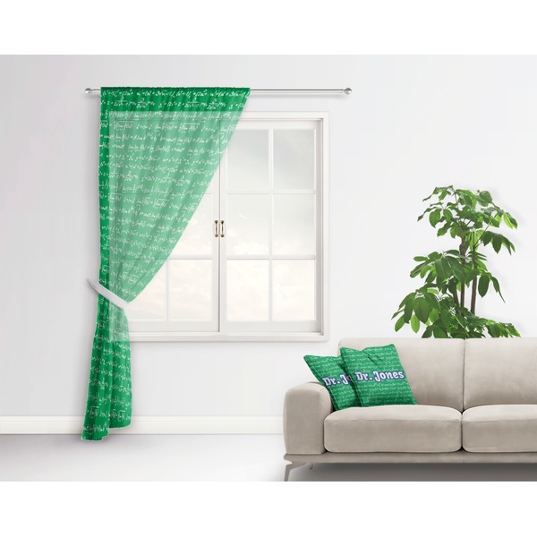 Equations Sheer Curtain With Window and Rod - in Room Matching Pillow