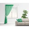 Equations Sheer Curtain With Window and Rod - in Room Matching Pillow
