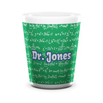 Equations Ceramic Shot Glass - 1.5 oz - White - Set of 4 (Personalized)