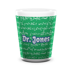 Equations Ceramic Shot Glass - 1.5 oz - White - Set of 4 (Personalized)