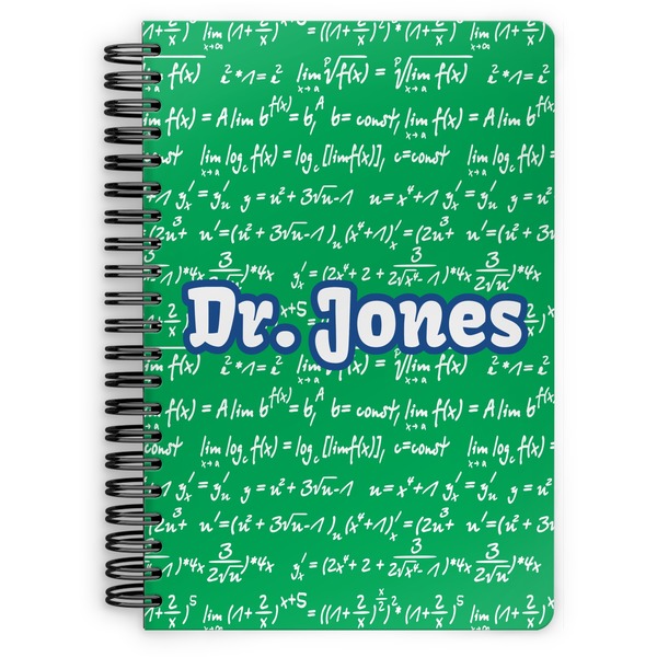 Custom Equations Spiral Notebook - 7x10 w/ Name or Text