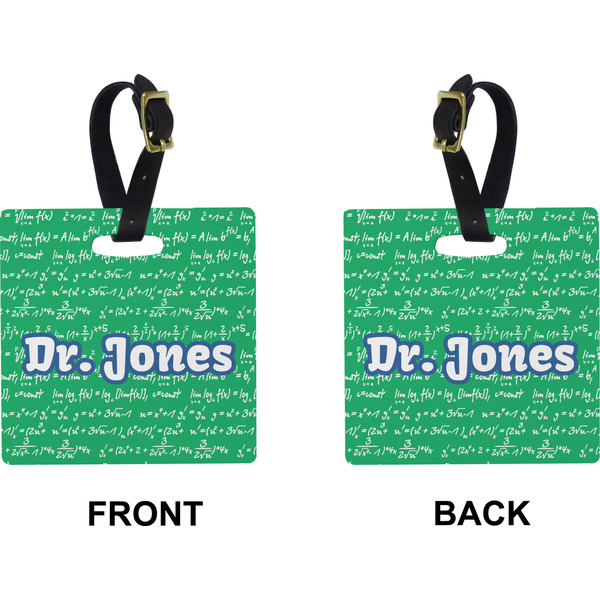 Equations Square Luggage Tag (Front + Back)