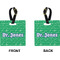 Equations Square Luggage Tag (Front + Back)