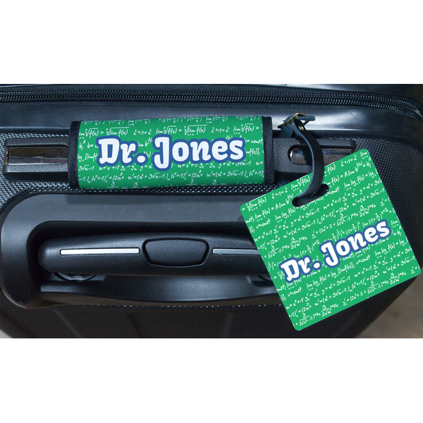 Equations Square Luggage Tag & Handle Wrap - In Context